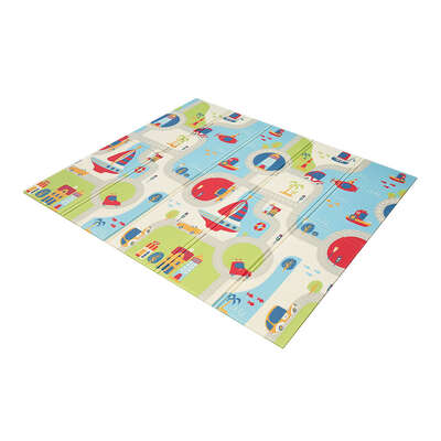 Kids Play Mat Double Folding Pad XPE Foam Non-slip Carpet
