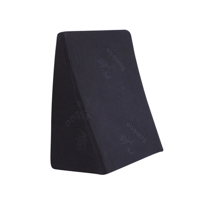 2x Cool Gel Memory Foam Bed Wedge Pillow Black 25x2