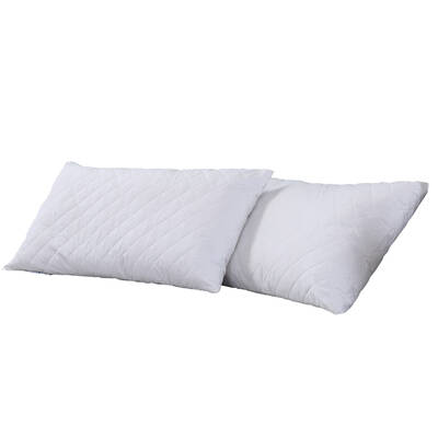 Pillow Protector Pillowcase Cases Cover Cotton Quilted Soft Standard x2