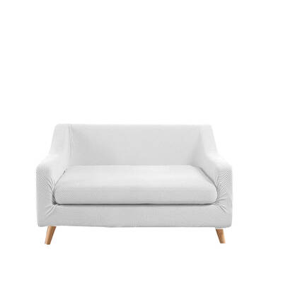 Couch Sofa Seat Covers Stretch Protectors Slipcovers 2 Seater White