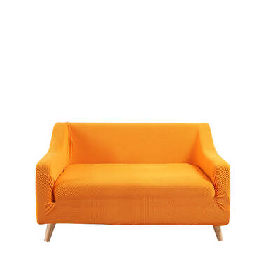 Couch Stretch Sofa Lounge Cover Protector Slipcover 2 Seater Orange