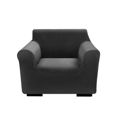 Sofa Covers 1 Seater High Stretch Black