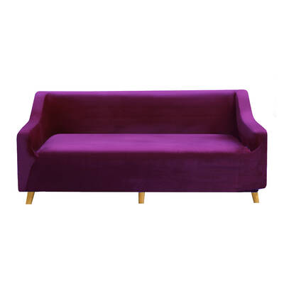 Sofa Cover Couch High Stretch Super Soft Plush Protector Slipcover 3 Seater Wine