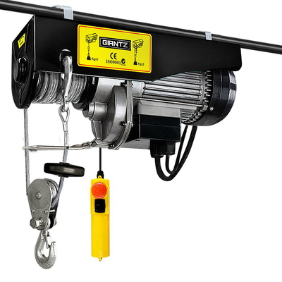Electric Hoist Winch 400/800Kg Cable 18M Rope Tool Remote Chain Lifting