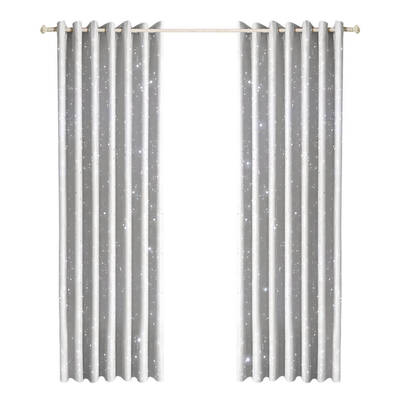 Star Blockout Blackout Curtains 3 Layers Eyelet Pure Fabric Room Darkening