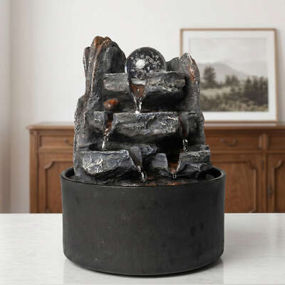 Tabletop Water Fountain 3 Flow Levels Resin | EXTG
