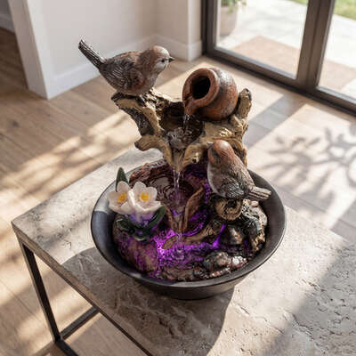 LED Colour Changing Tabletop Water Fountain | EXTG