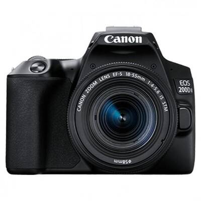 Canon Digital SLR Camera 200D Mark II Twin kit with Lens - Black