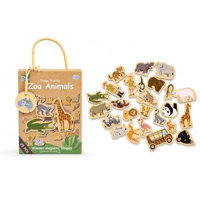Magnetic Zoo Animals Set Wooden 13x5.5x17cm