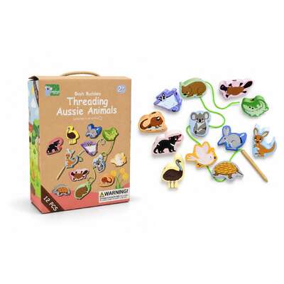 Threading Toy Australian Animals 5x1.5x3.5cm