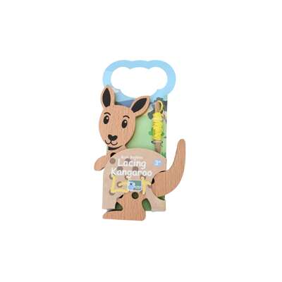 Wooden Lacing Toy Kangaroo 11.5x18x1cm