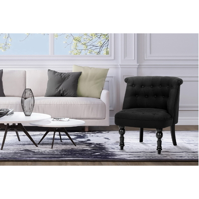  Fabric Occasional Accent Chair - Black