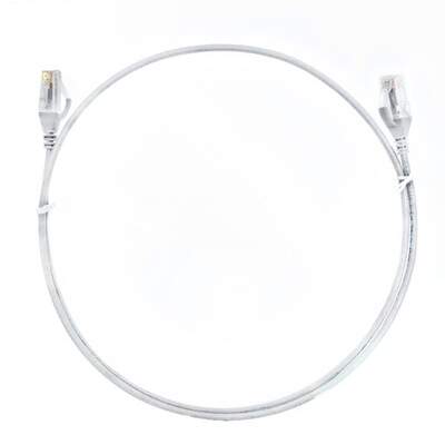 0.25m Cat 6 Ultra Thin Ethernet Network Cable. White