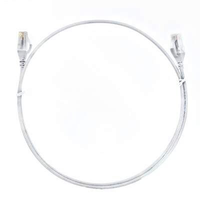 0.5m Cat 6 Ultra Thin Ethernet Network Cable. White 
