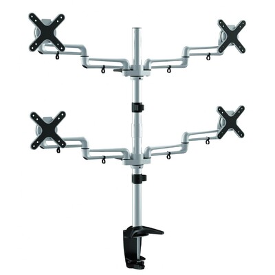 Quadruple Desk Mount Monitor Bracket/Arm: 13" to 23" 