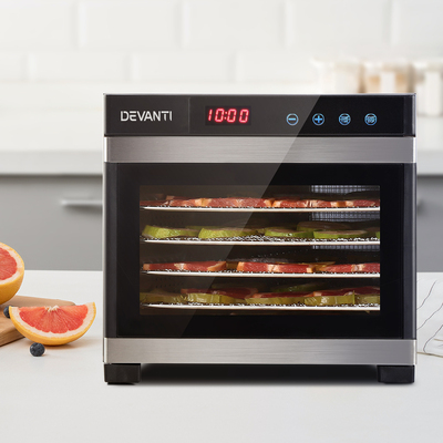 6 Trays Food Dehydrator Stainless Steel Tray Fruit