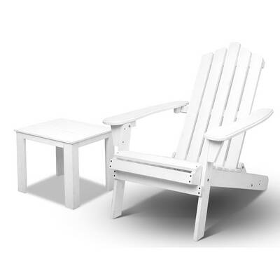 2 Piece Outdoor Beach Chair and Table Set