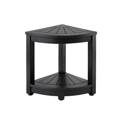 HDPE Corner Side Table Storage Shelf Outdoor | EXTG