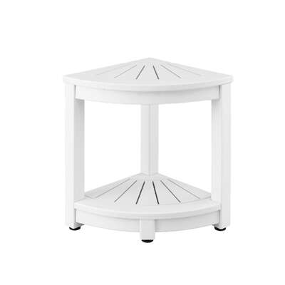 HDPE Corner Side Table Shower Stool Storage Shelf | EXTG