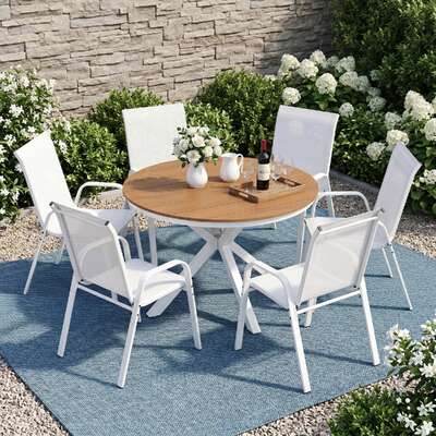 7 Piece Outdoor Dining Set Table Chairs | EXTG