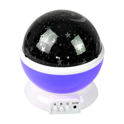Star Moon Sky Starry Night Projector Light Lamp Purple