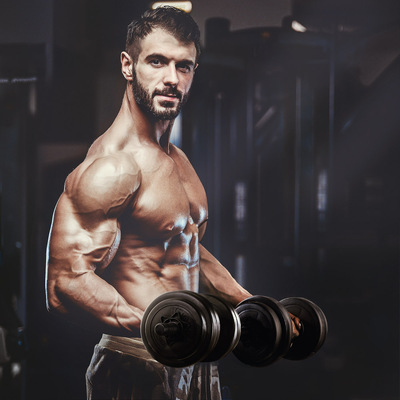 17KG Dumbbells Set Weight Plates Home Gym Fitness Exercise