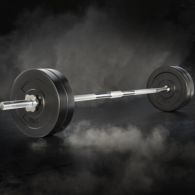 28Kg Barbell Weight Set Plates Bar Bench Press Fitness Exercise Home Gym 168Cm