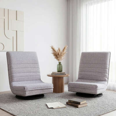 Swivel Floor Chair 360 Foldable Lounge 2 Pack | EXTG