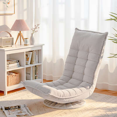 360° Swivel Floor Chair Foldable 5-Position Recliner | EXTG