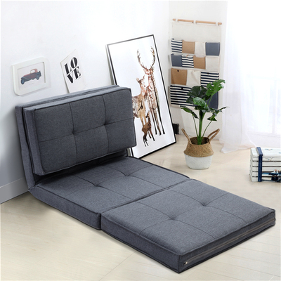  Lounge Sofa Bed Floor Couch Recliner Chaise Chair Futon Folding Grey