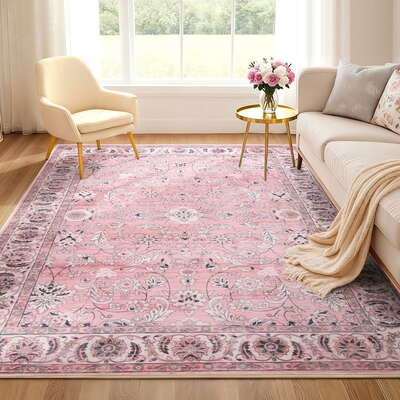 Floor Rug 200X290Cm Large Washable Area Rug Vintage Living Room