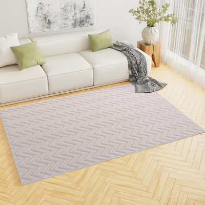 Rug 160x230cm Area Rug Washable Mat Large Carpet Microfiber Ripple
