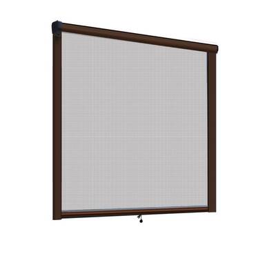 Instahut Retractable Window Fly Screen Flyscreen Mesh DIY 1.8m x 1.5m Brown