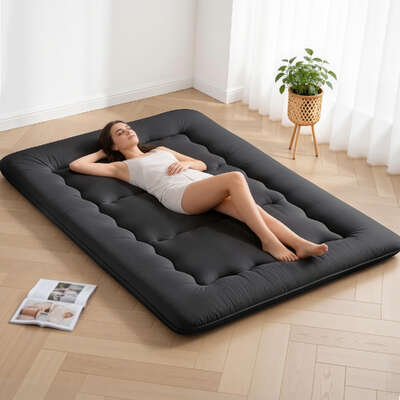 Bedding 10cm Japanese Floor Mattress Foldable Futon Mattress Washable Cover Straps