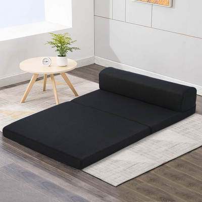 Foldable Mattress Folding Foam Bed Mat Double Black