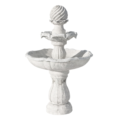 Solar Water Feature 3 Tiers Ivory 93Cm
