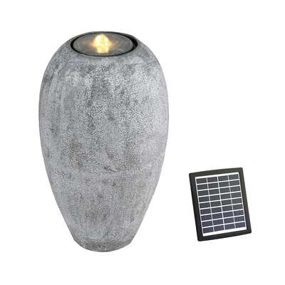Gardeon Solar Fountain Water Feature Outdoor Fountain LED Lights - Beige