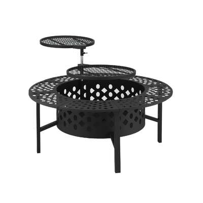 Fire Pit BBQ Charcoal Smoker Portable Mesh Pits Outdoor Camping Fireplace Premium Quality Design