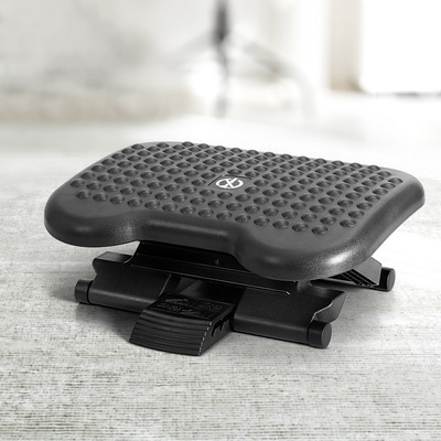 Foot Rest Stool Office Under Desk Angle Adjustable Footrest Massage Black