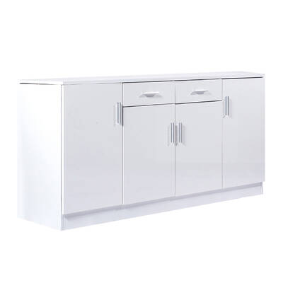 High Gloss Sideboard Storage Cabinet White
