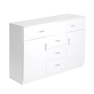Modern Sideboard Cabinet Storage Drawers White