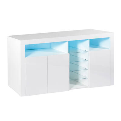 High Gloss Sideboard Cabinet Storage White