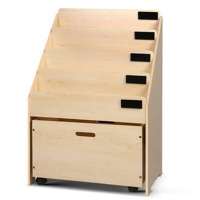 5 Tier Kids Bookshelf - Wooden