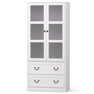 Buffet sideboard 180cm hutch storage cabinet kitchen drawer door white