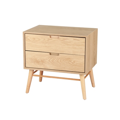 Bedside Table Drawers Side End Table Storage Cabinet Nightstand Oak