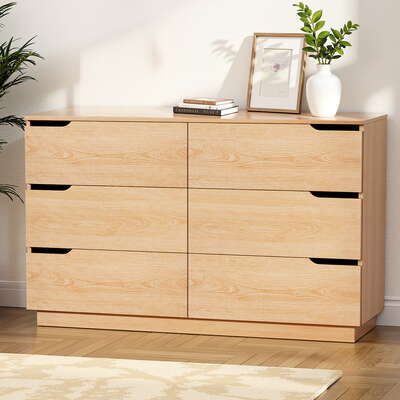  6 Chest of Drawers Dresser Table Pine