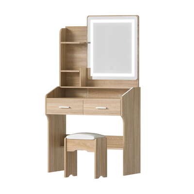 Dressing Table Set with Stool and LED Mirror  Elegant