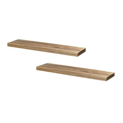 Floating Wall Shelf Set of 2 Wooden Storage Rack Display Shelves 90cm