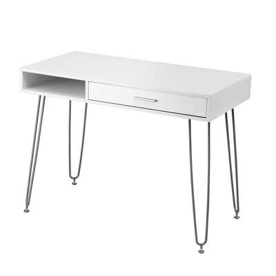  Computer Desk Drawer Cabinet Home Office Desks Workstation 100cm White