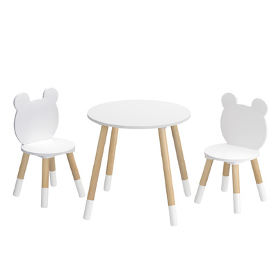 3 Piece Kids Table And Chairs Set Activity Playing Study Children Desk